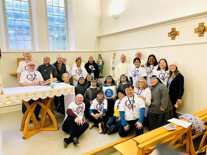 Pilgrim group in the chapel