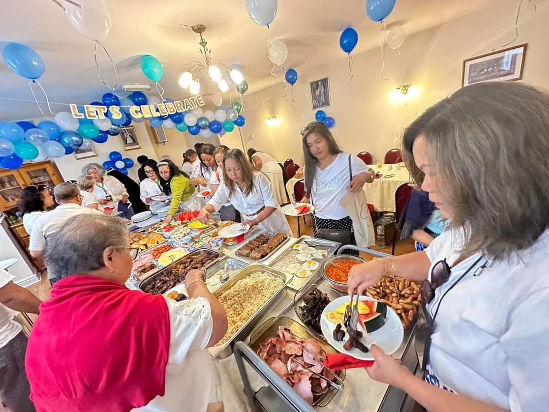 Buffet celebration in the hall