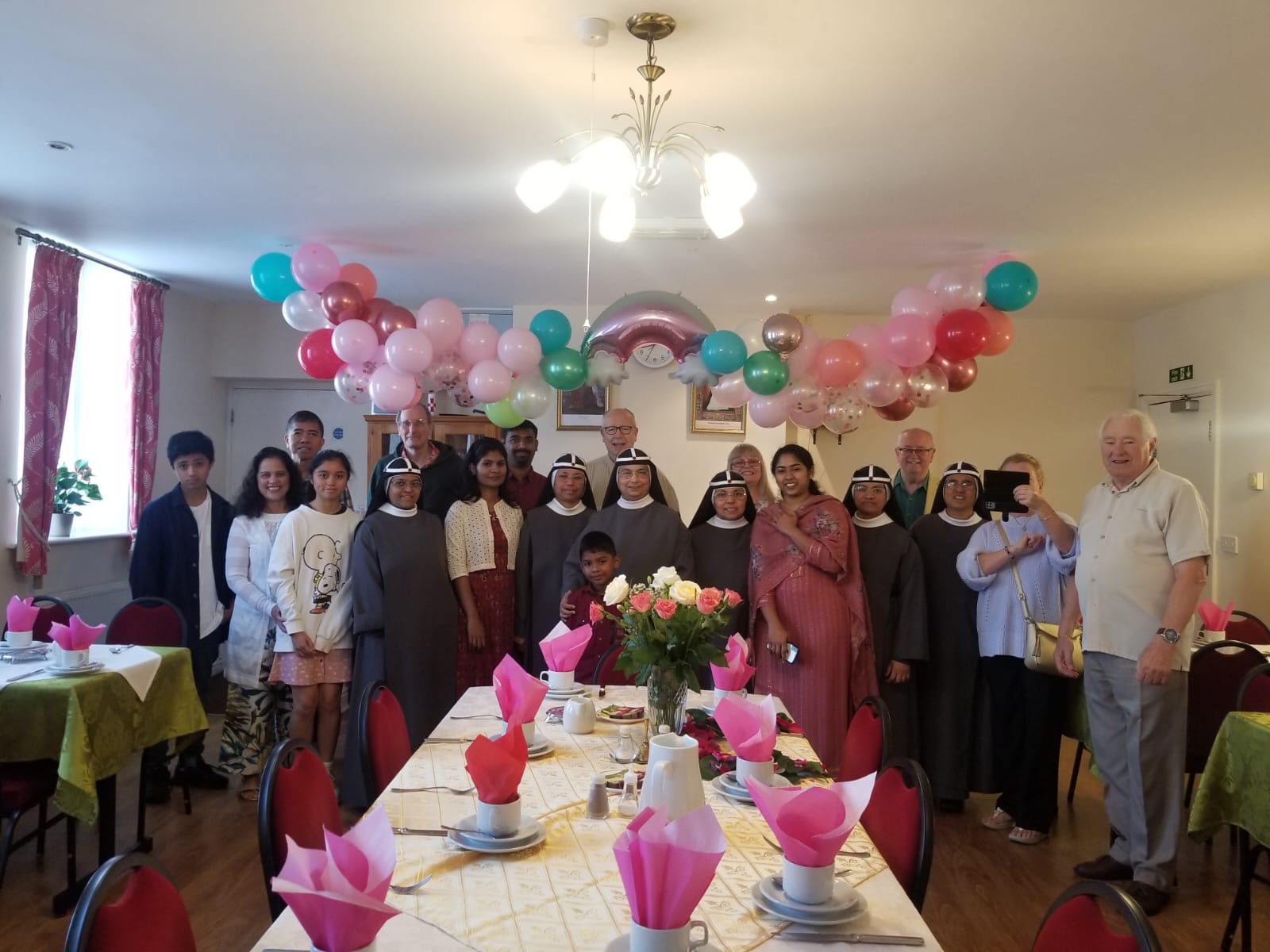 Community gathering at the hall