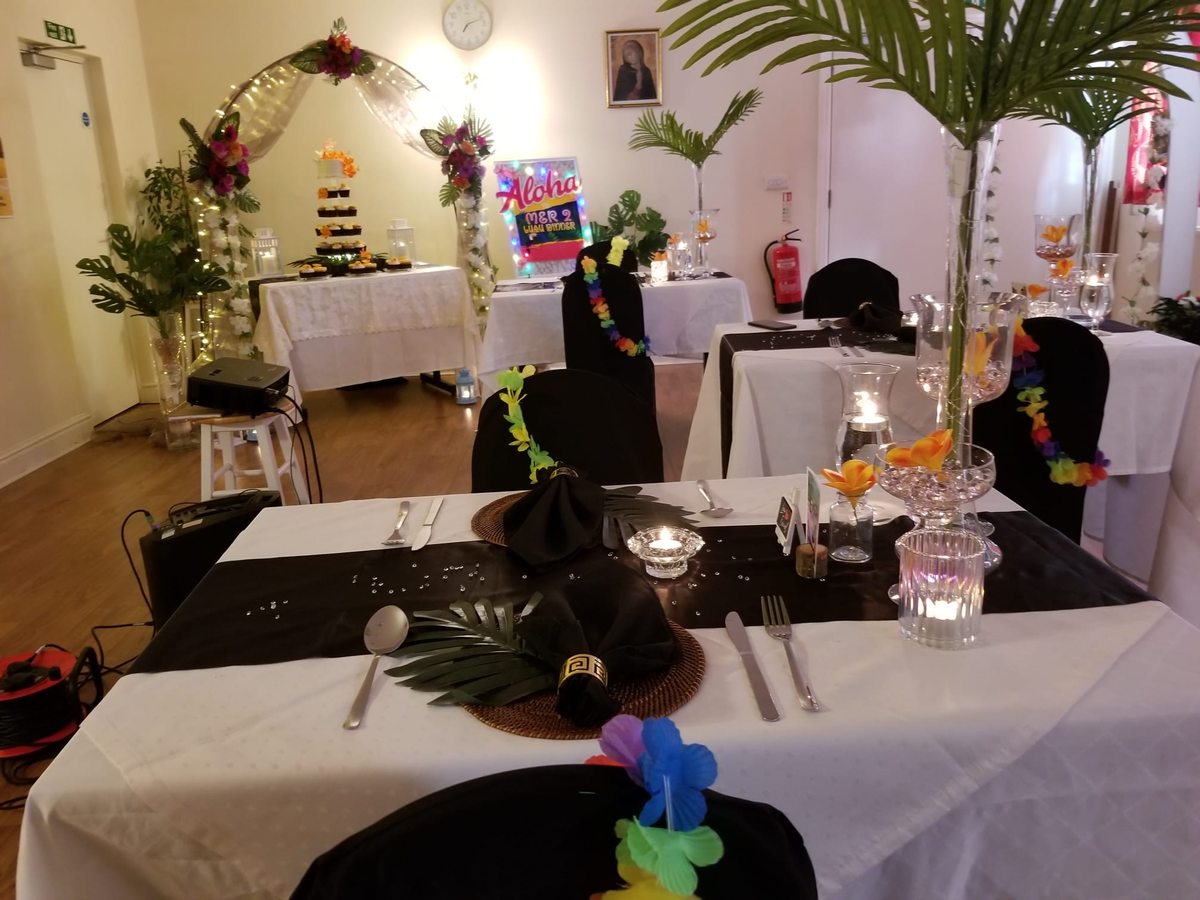 Hall set for an event
